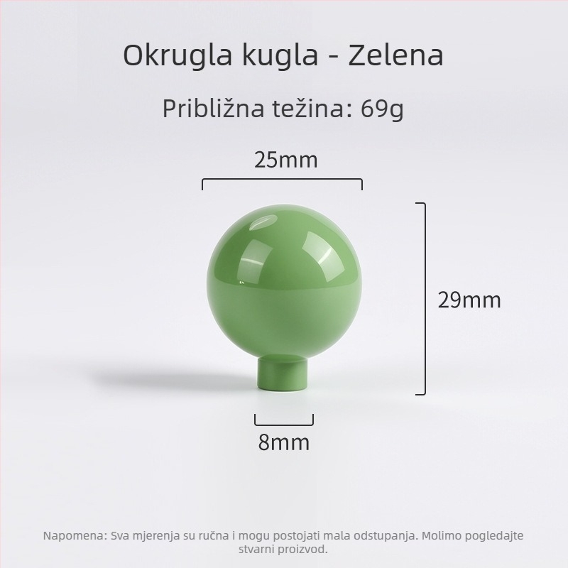 Okružna ručka od mesinga u dopaminskoj boji za vrata ormarića, francuskog stila, s jednim otvorom