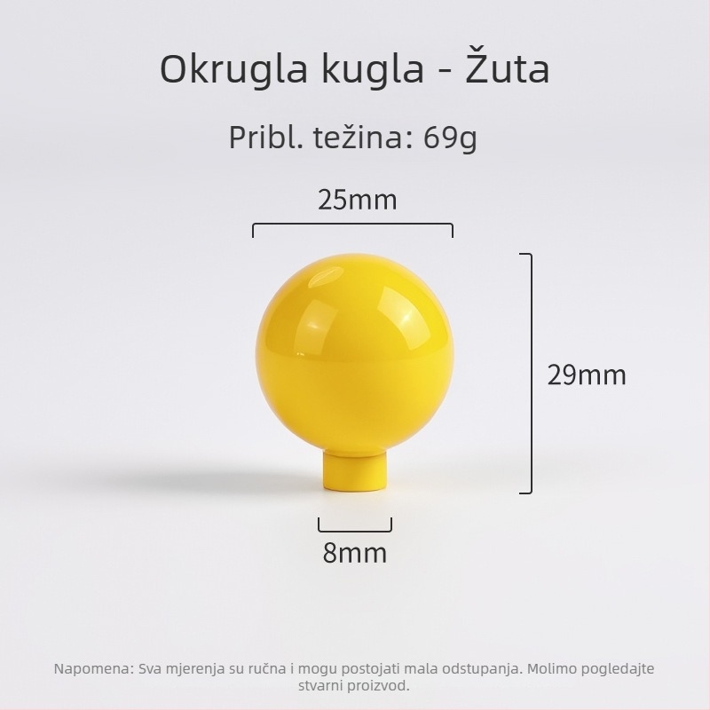 Okružna ručka od mesinga u dopaminskoj boji za vrata ormarića, francuskog stila, s jednim otvorom