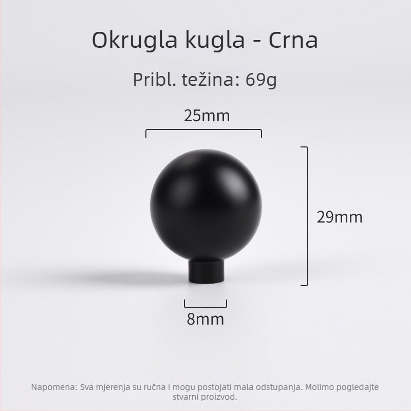 Okružna ručka od mesinga u dopaminskoj boji za vrata ormarića, francuskog stila, s jednim otvorom