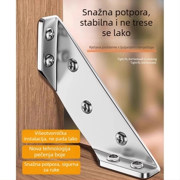 Nerđajući čelični kutni nosač za ormariće, višenamjenski fiksator pod kutem od 90°