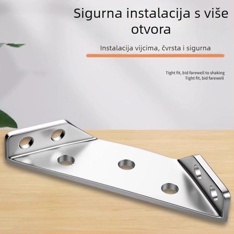 Nerđajući čelični kutni nosač za ormariće, višenamjenski fiksator pod kutem od 90°