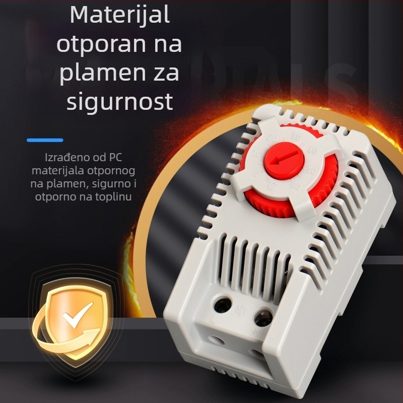 Mehanički termostat za kontrolu temperature s prekidačem za ormarić ventilatora, grijanje, automatsko održavanje temperature