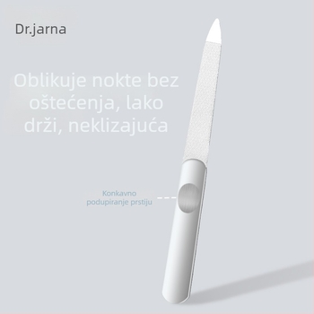 Tijiana pilnik za nokte od nehrđajućeg čelika, dvostrani, matirana površina, grubo i fino poliranje, manikura alat 282