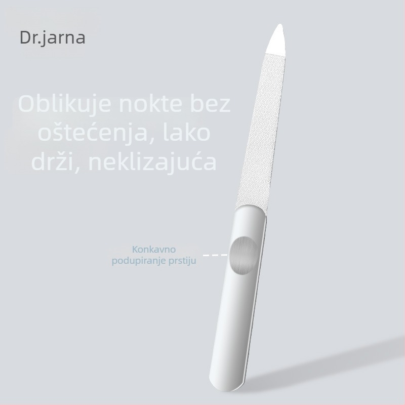 Tijiana pilnik za nokte od nehrđajućeg čelika, dvostrani, matirana površina, grubo i fino poliranje, manikura alat 282