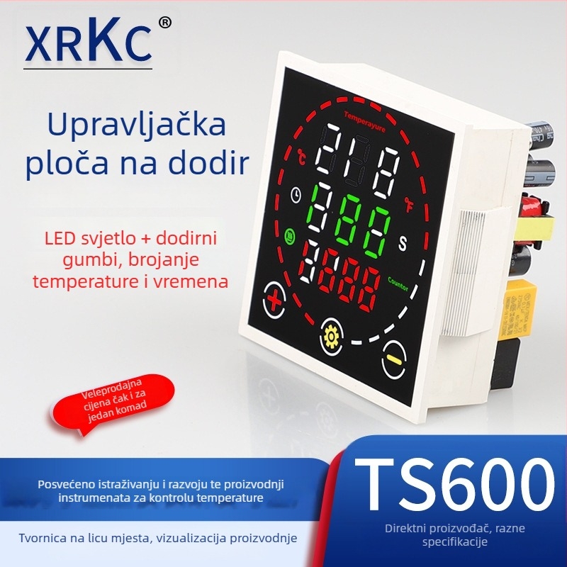 TS600 dodirni LED digitalni regulator temperatura, tri u jednoj funkciji za strojeve toplinskog otiskivanja