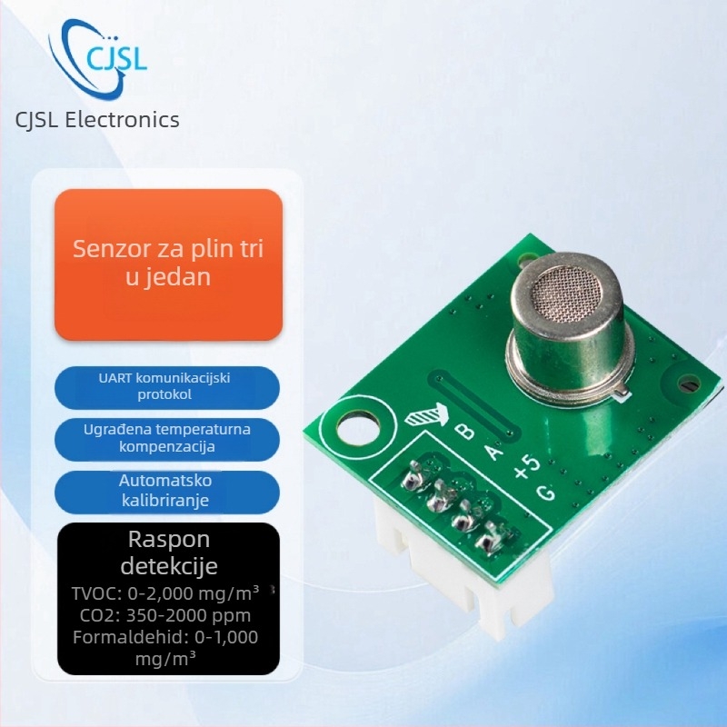 Senzor plin 3u1 VOC, CO2 i formaldehid za praćenje kvalitete zraka
