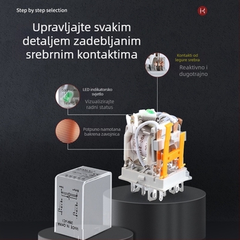 Elektromagnetsko međurelje za rolete, 8-pinski, JQX-13F/JH1304 HF, AC 220V