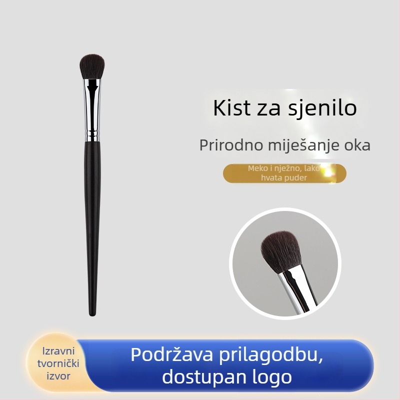 108 četkica za sjenilo s finim vunenim dlakama, ravna glava za nanošenje baze boje i blendanje