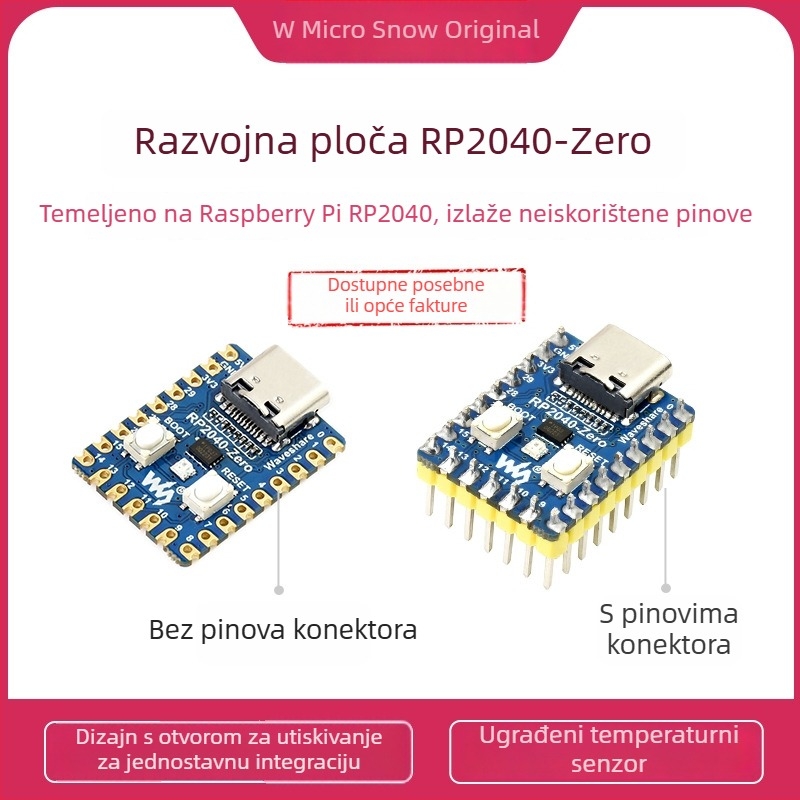 Micro Snow RP2040-Zero mini razvojna ploča s RP2040 dvojezgrenim procesorom