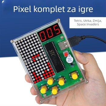 Set za izradu pixle igre konzole s mikrokontrolerom, Snake i Tetris krug, DIY zavarivanje TJ-56-408