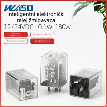 Weisong automobilni elektronički blink relej DC12V-24V, univerzalni tro-pinski, zaštita od kratkog spoja