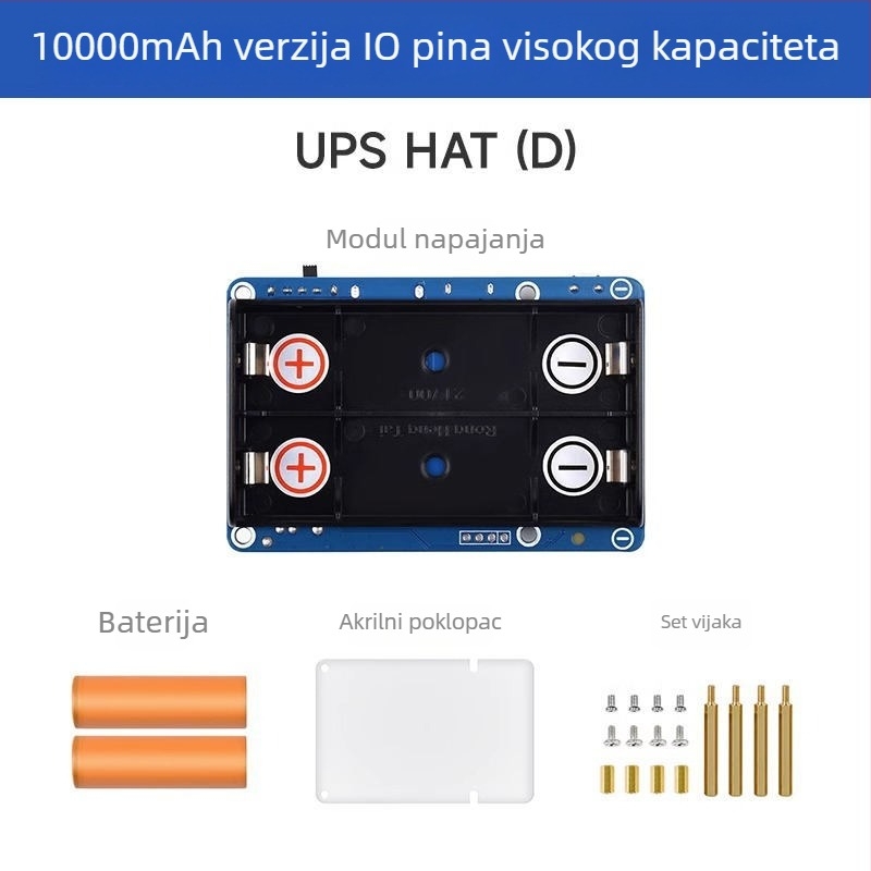 Raspberry Pi UPS modul, veliki kapacitet 21700, istovremeno punjenje i pražnjenje, izlaz 5V