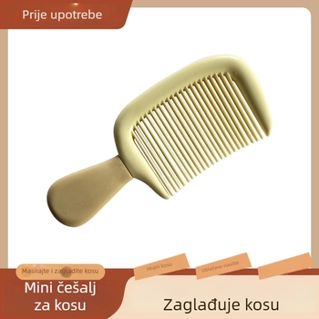 Plastični plosnati češalj s kratkom drškom za dugu i kovrčavu kosu