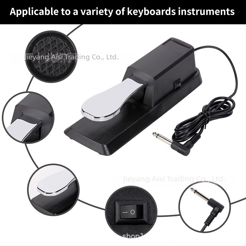 Metalni pedal za sustain elektronske klavijature s MIDI-jem