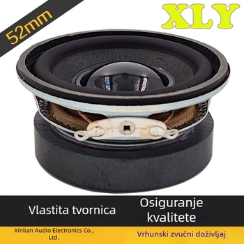 52 mm kružni zvučnik s papirnatom diafragmom, crni vanjski magnet, mali širokopojasni driver