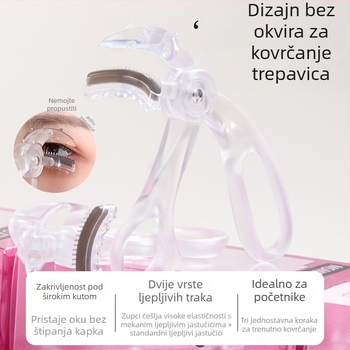 Honey Bunch kliješta za trepavice sa širokim zubima, prijenosna za početnike, dugotrajno uvijanje i oblikovanje, prirodni alat za trepavice s motivom suncokreta