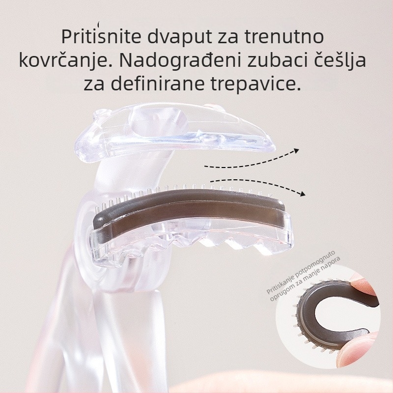 Honey Bunch kliješta za trepavice sa širokim zubima, prijenosna za početnike, dugotrajno uvijanje i oblikovanje, prirodni alat za trepavice s motivom suncokreta