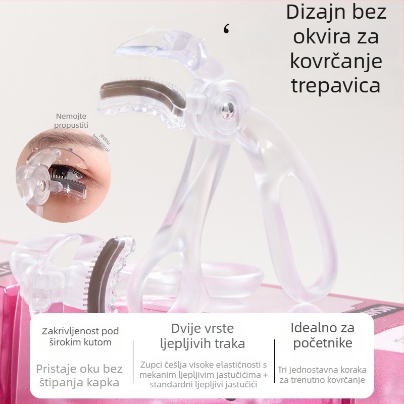 Honey Bunch kliješta za trepavice sa širokim zubima, prijenosna za početnike, dugotrajno uvijanje i oblikovanje, prirodni alat za trepavice s motivom suncokreta