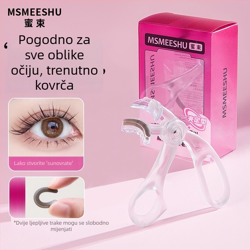 Honey Bunch kliješta za trepavice sa širokim zubima, prijenosna za početnike, dugotrajno uvijanje i oblikovanje, prirodni alat za trepavice s motivom suncokreta