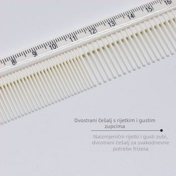 Frizerski češalj s mjernom skalom od 21 cm, za vježbu