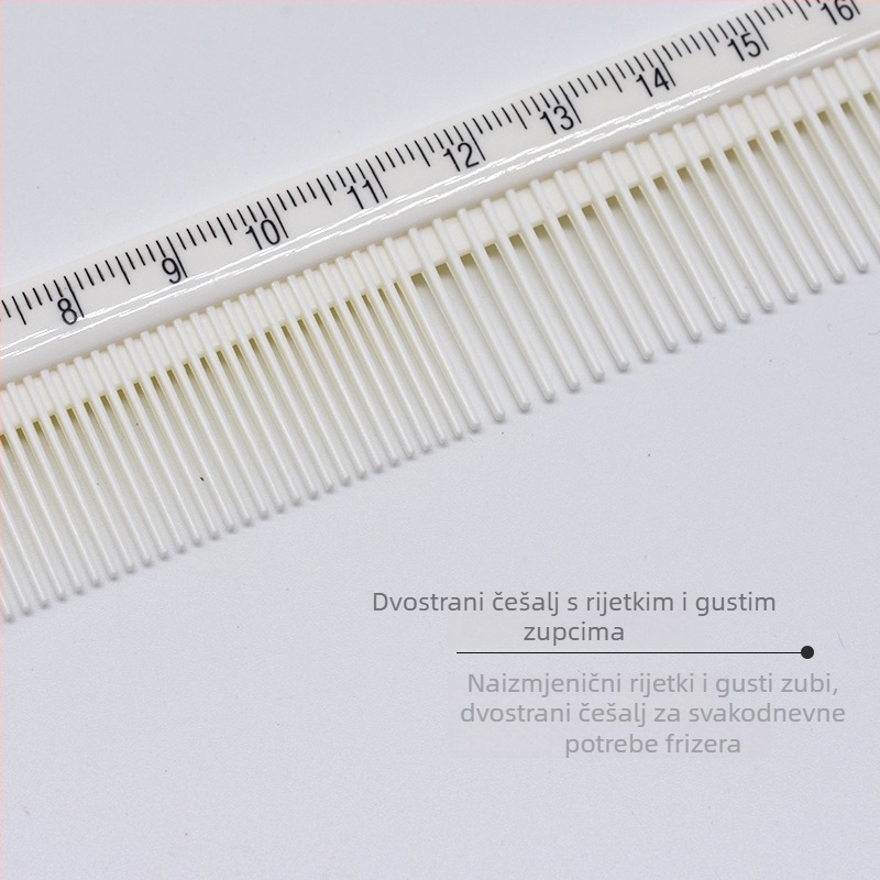 Frizerski češalj s mjernom skalom od 21 cm, za vježbu
