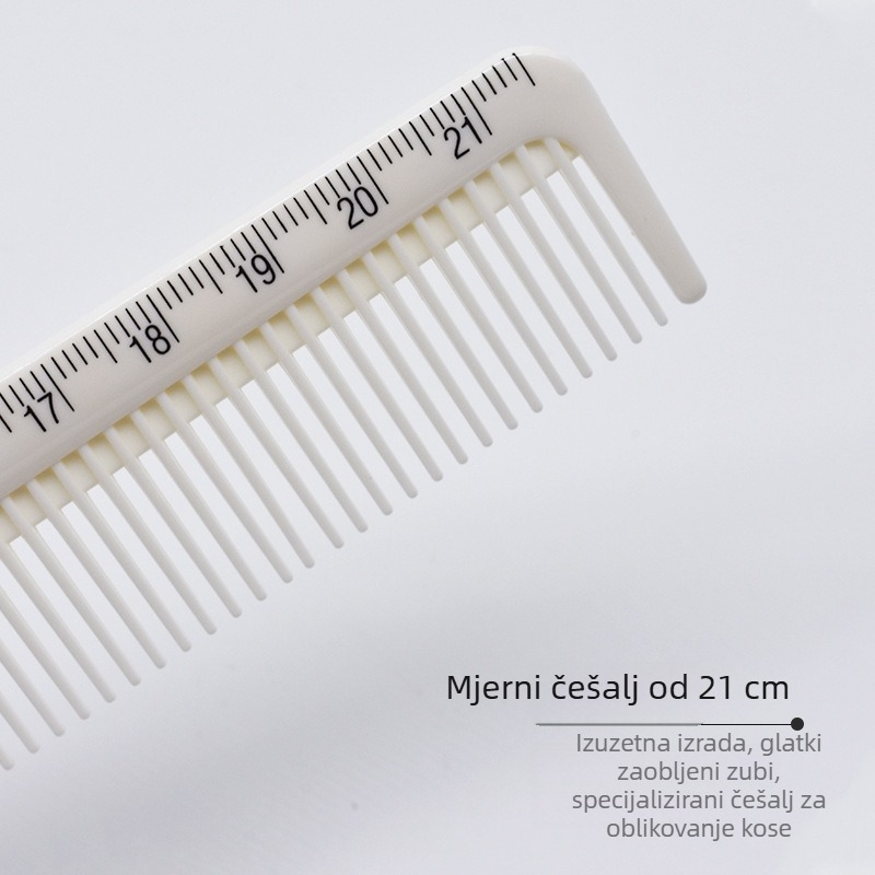 Frizerski češalj s mjernom skalom od 21 cm, za vježbu