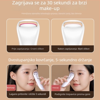 Električna grijana uvijač trepavica, prijenosna za kućnu upotrebu, uvijanje trepavica, dizajn suncokreta