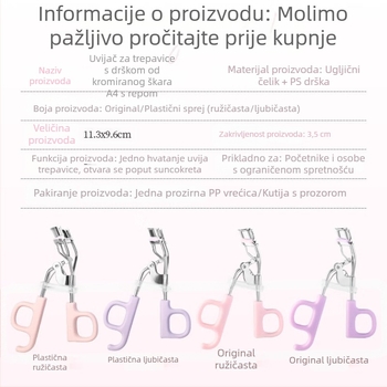 Prijenosni uvijač za trepavice sa širokim kutom, za početnike, bez stiskanja kože