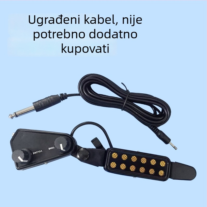 Klip-on pickup za gitaru s podesivom vanjskom jedinicom