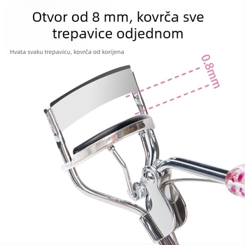 Uvijač trepavica s glitterom i motivom suncokreta, širokog ugla, prijenosno za početnike