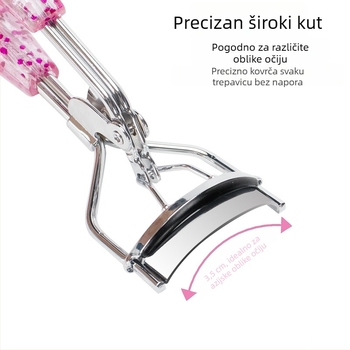 Uvijač trepavica s glitterom i motivom suncokreta, širokog ugla, prijenosno za početnike
