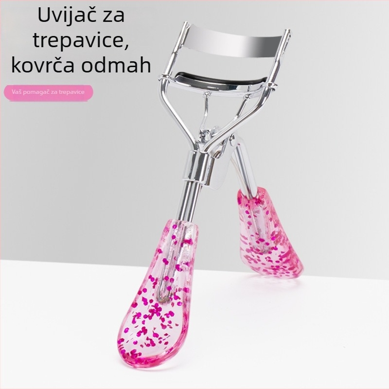 Uvijač trepavica s glitterom i motivom suncokreta, širokog ugla, prijenosno za početnike
