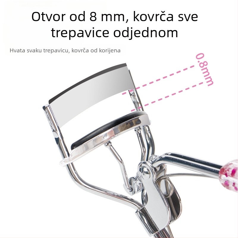 Uvijač trepavica s glitterom i motivom suncokreta, širokog ugla, prijenosno za početnike