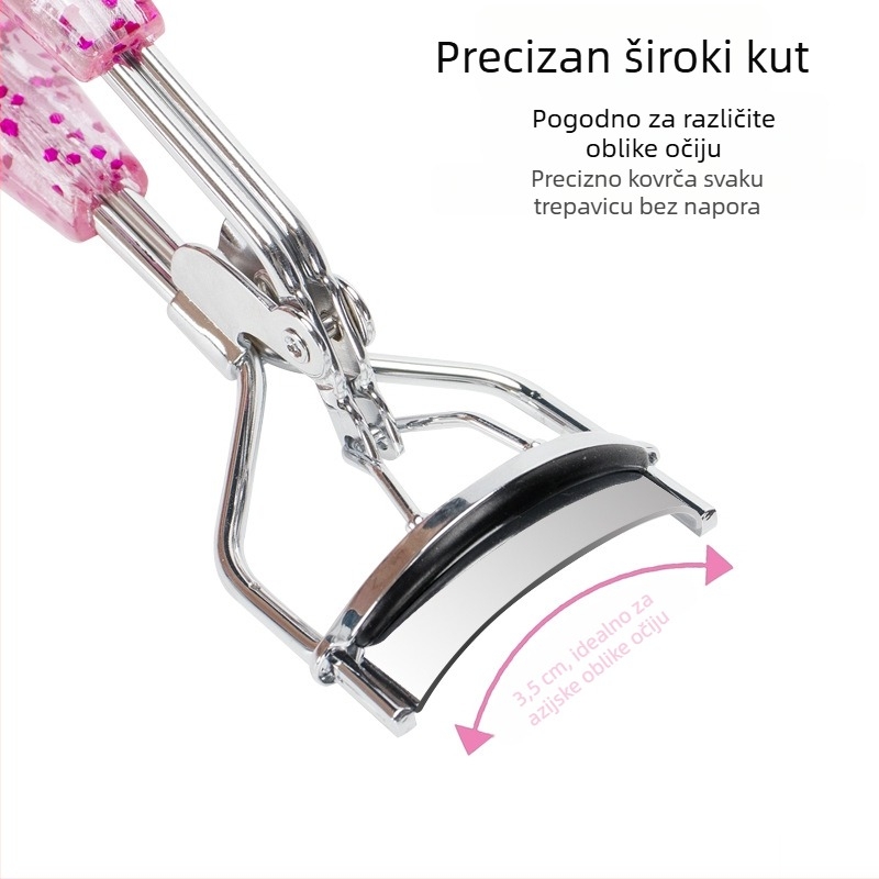 Uvijač trepavica s glitterom i motivom suncokreta, širokog ugla, prijenosno za početnike