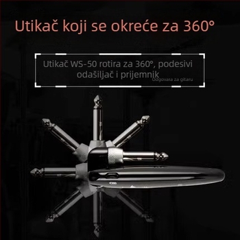 WS50 Bežični pošiljatelj i prijemnik za drvenu električnu gitaru uz Bluetooth