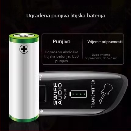 WS50 Bežični pošiljatelj i prijemnik za drvenu električnu gitaru uz Bluetooth
