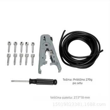 Audio kabel s 6,35 mm konektorom za električnu gitaru i bas efekata, bez lemljenja, DIY kabel