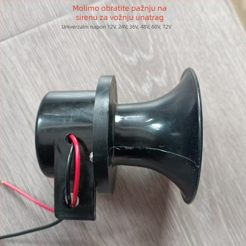 Govorna sirena za vožnju unatrag, 12V/24V, univerzalna za kamione, građevinska vozila i električna vozila