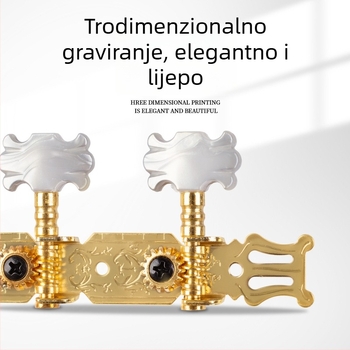 Zlatni kolčići za podešavanje klasične gitare, par vijaka