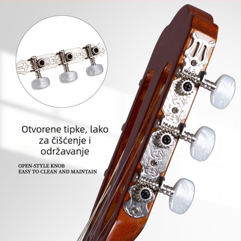 Zlatni kolčići za podešavanje klasične gitare, par vijaka