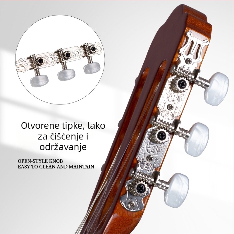 Zlatni kolčići za podešavanje klasične gitare, par vijaka