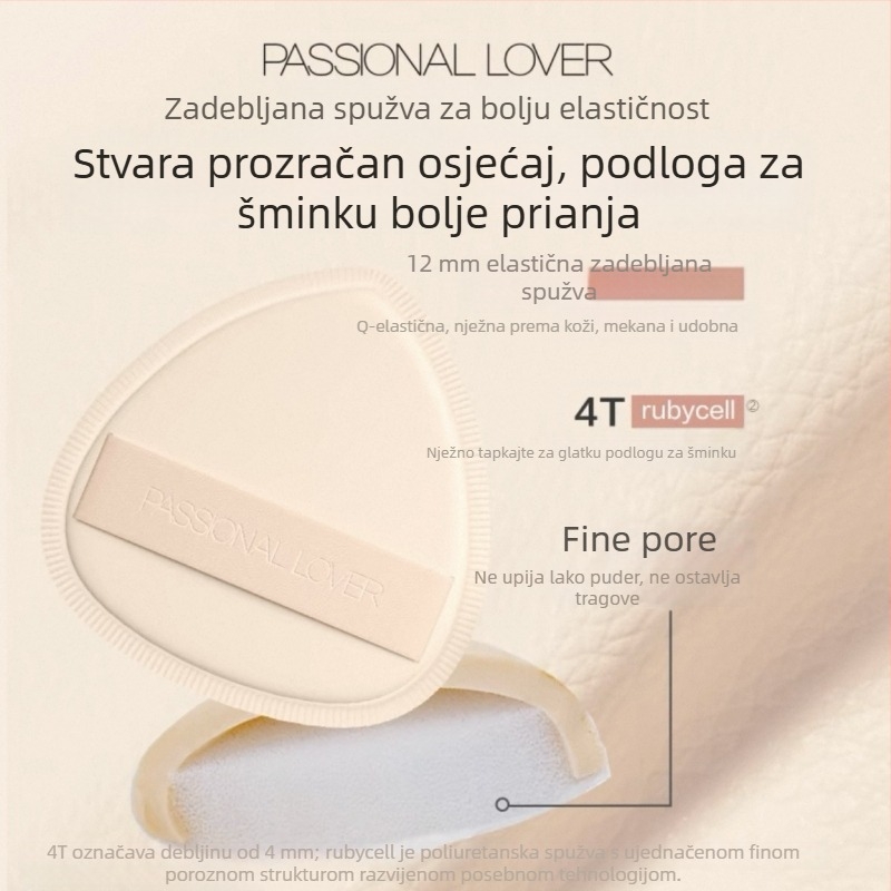 PL Huhu spužva za puder – poboljšana, debela i nevidljiva spužva za tekući puder, glatka primjena i fiksiranje šminke