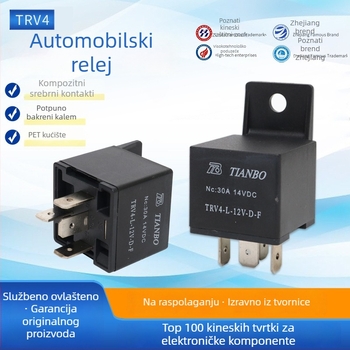TRV4 automobilski relej s četiri pina, normalno zatvoren, kompatibilan s utičnicom