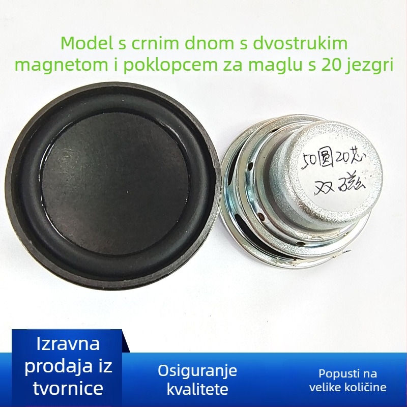 50 mm zvučnik s unutarnjim magnetom, dvostruka magnetska konstrukcija, puni raspon, 2 inča, 4 Ω, 8 W