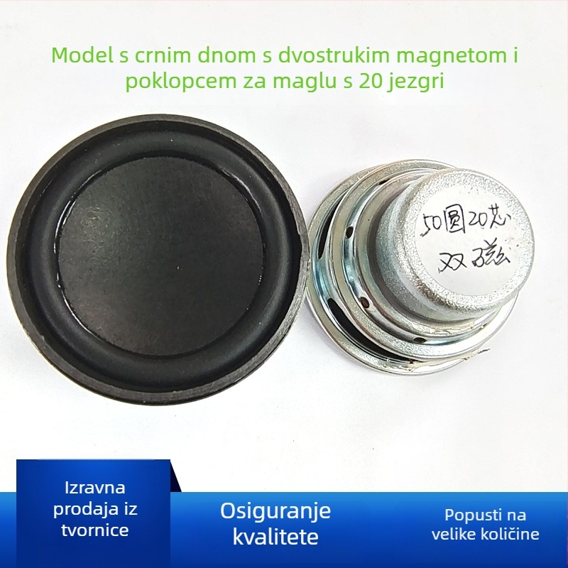 50 mm zvučnik s unutarnjim magnetom, dvostruka magnetska konstrukcija, puni raspon, 2 inča, 4 Ω, 8 W