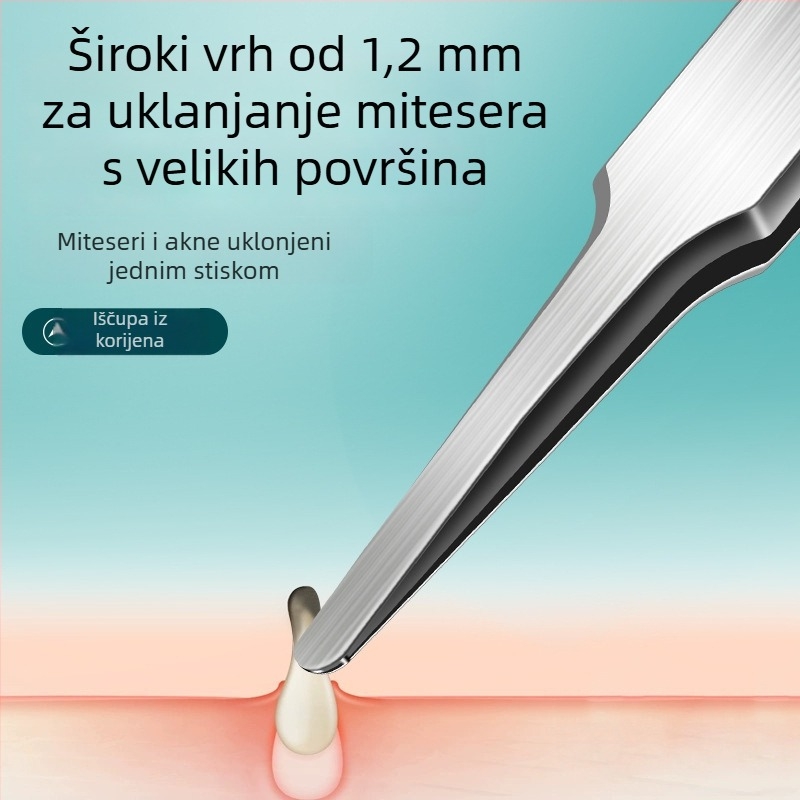 Diguang Ultra-tanke pinze za mitisere s okruglim vrhom – profesionalni precizni ekstraktor komedona (nerđajući čelik)