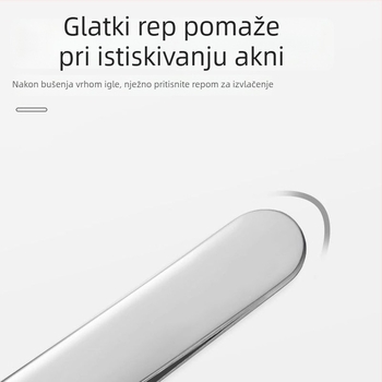 Hainuo Petodjelni set iglica za akne s ugrađenim ogledalom, nehrđajući čelik, za kućnu upotrebu
