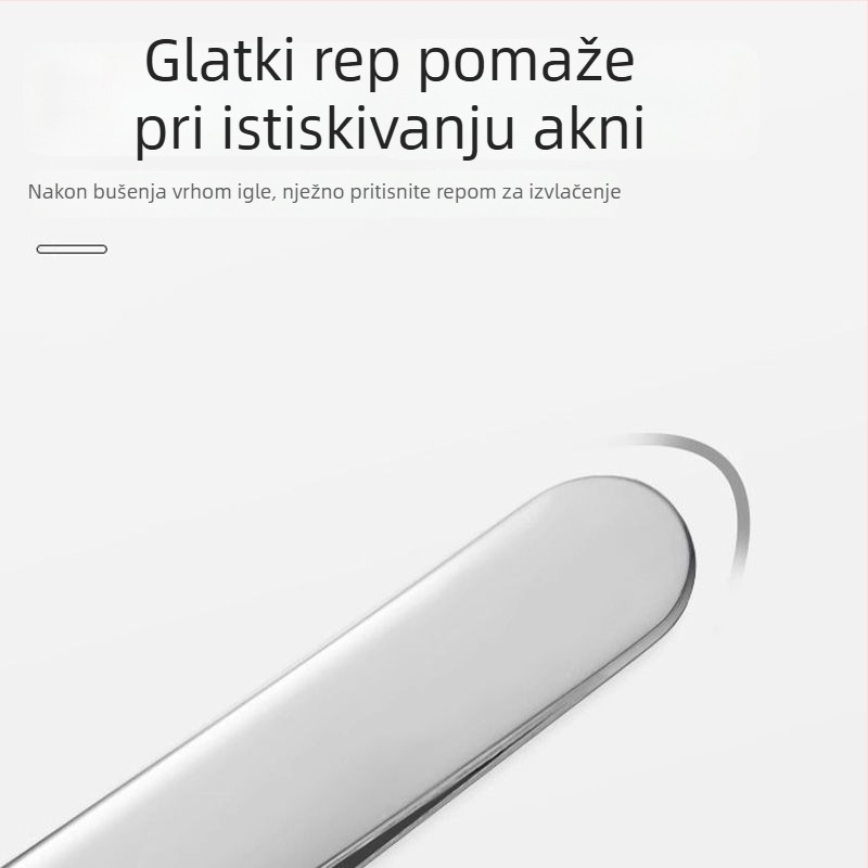 Hainuo Petodjelni set iglica za akne s ugrađenim ogledalom, nehrđajući čelik, za kućnu upotrebu
