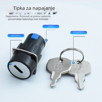 LA16Y-11Y/2 22Y Ključni gumb prekidač – Start-Stop prekidač s 2 i 3 pozicije