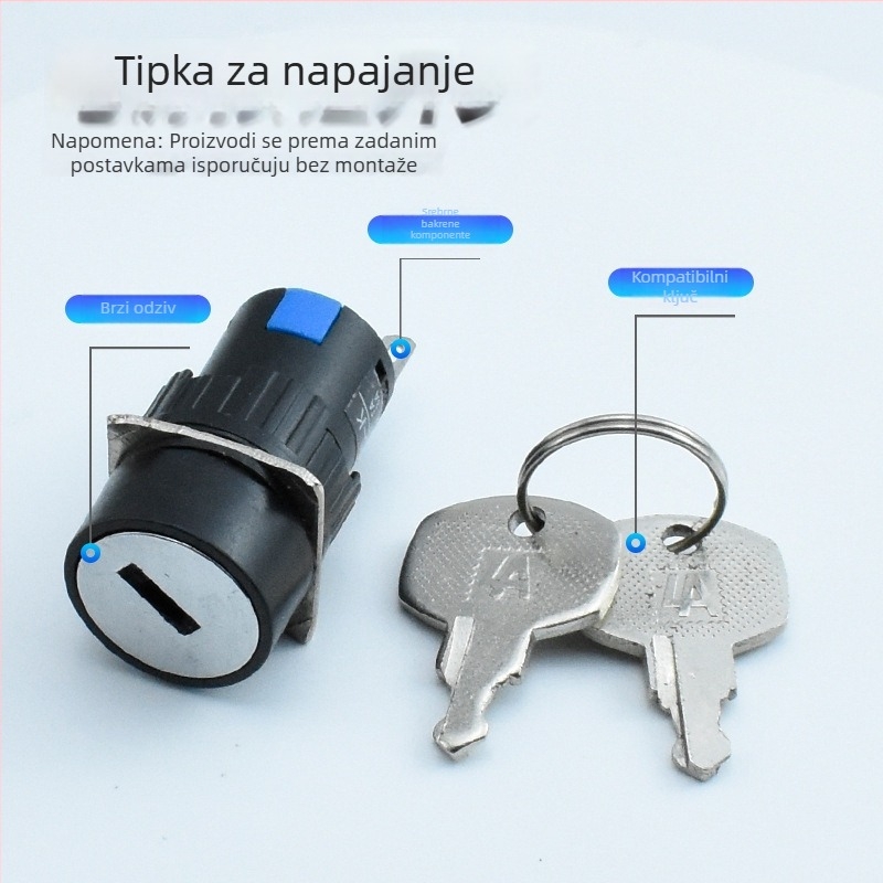 LA16Y-11Y/2 22Y Ključni gumb prekidač – Start-Stop prekidač s 2 i 3 pozicije